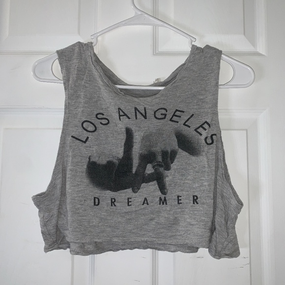 LA Dreamer gray athletic muscle tshirt - Picture 1 of 2